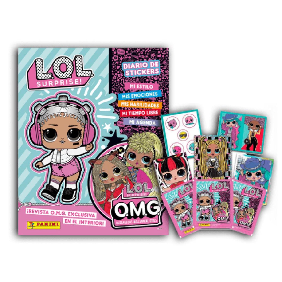 PANINI EDICIONES - L.O.L SURPRISE O.M.G (INCLUYE 1 ÁLBUM TAPA BLANDA + 50 SOBRES)