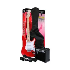 FREEMAN - Pack Guitarra Eléctrica Full Rock Stratocaster Red.