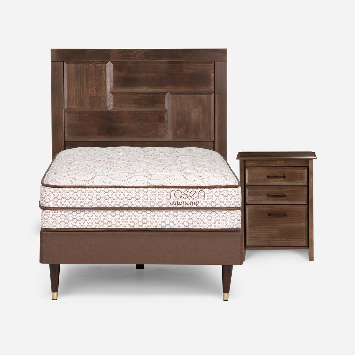 ROSEN - Cama Europea Rosen Autonomy Land 1,5 Plazas + Muebles Dolce