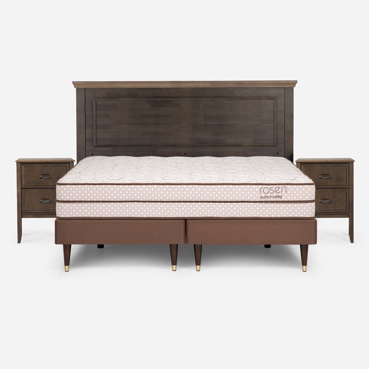 ROSEN - Cama Europea Rosen Autonomy Land 2 Plazas BD + Muebles Anna