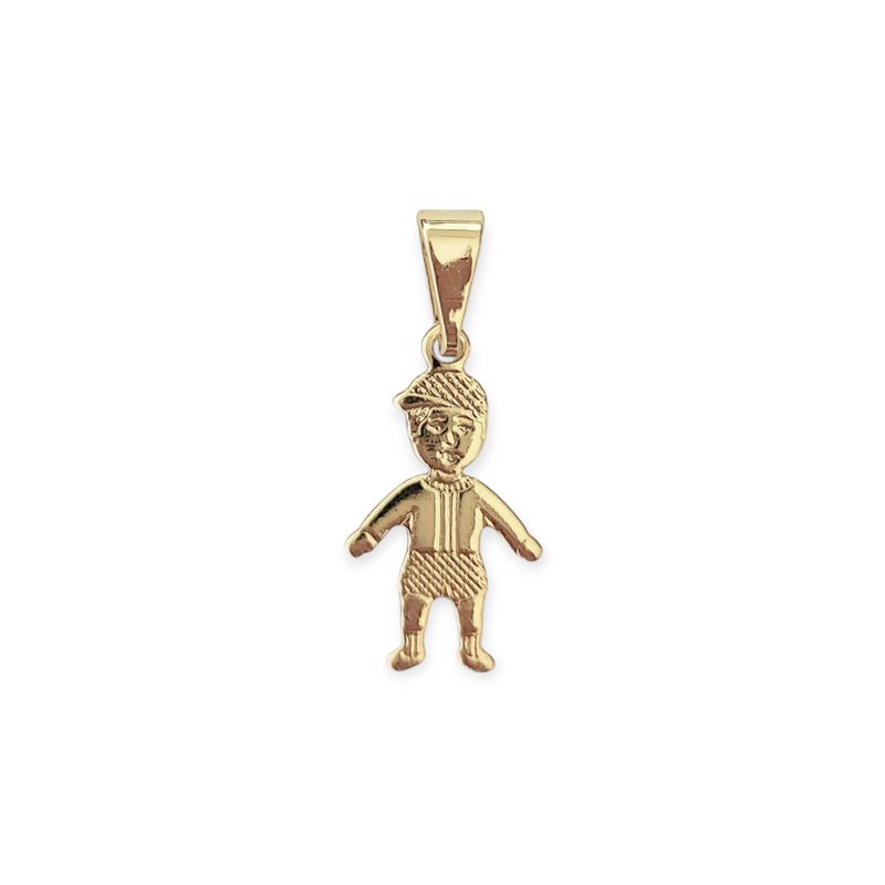 ANDREA COGGIOLA JOYAS - Colgante Niño Satinado Enchapado Oro 18K