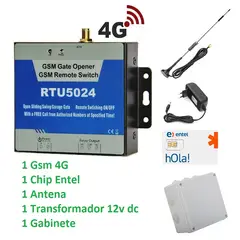 GENERICO - Abre Porton Con Celular Gsm Rtu 5024 4g mas Fuente