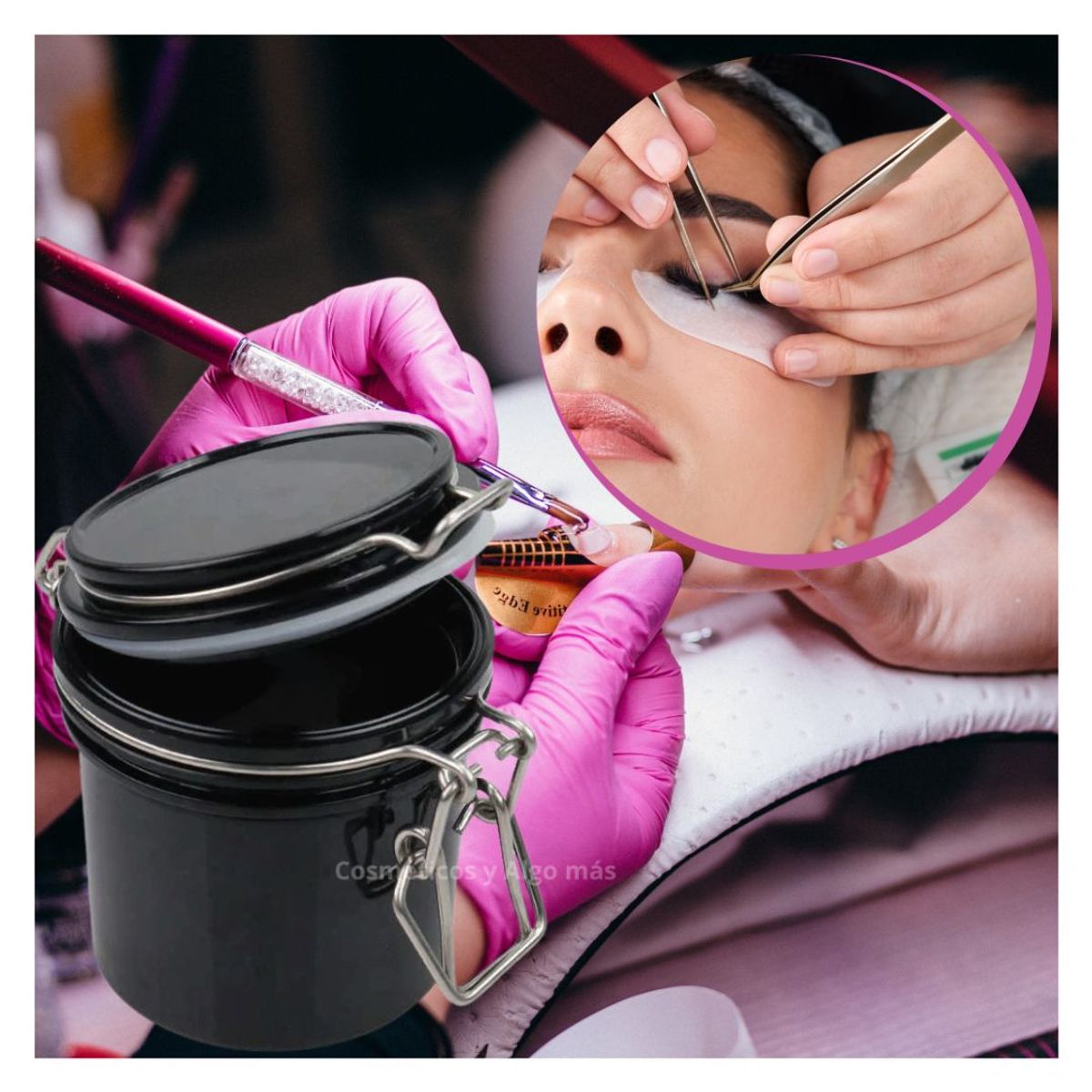 GENERICO - Contenedor Hermético para Pegamento de uñas y pestañas