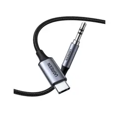 UGREEN - Cable Adaptador Jack 3.5mm/Usb-C +Chip M/M 1m Negro Cm450