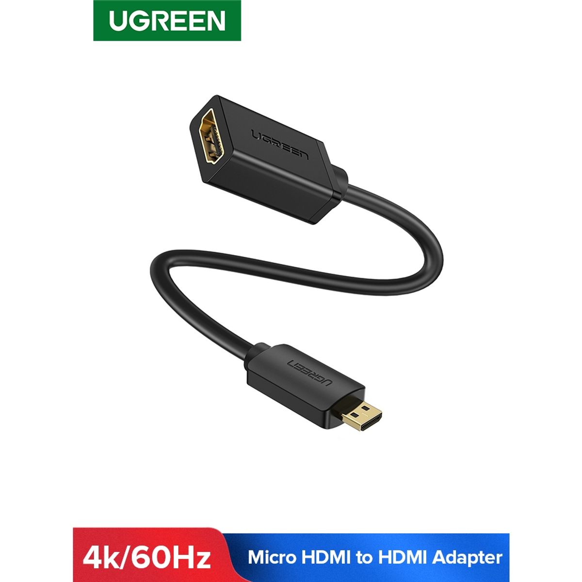 UGREEN - Cable Adaptador Micro-Hdmi / Hdmi H 20cm Negro Ugreen 20134