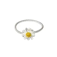 ANDREA COGGIOLA JOYAS - Anillo Girasol Plata Fina 925