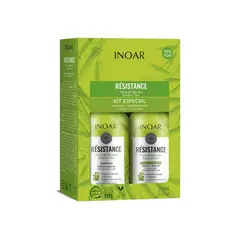 INOAR - Pack Resistance Fibra de Bambu Shampoo Acondicionador 250ml.