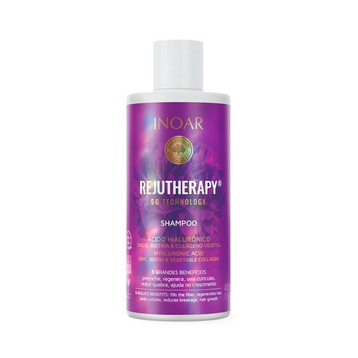 INOAR - Shampoo INOAR Rejutherapy 5G Technology Ácido Hialurónico 400ml.