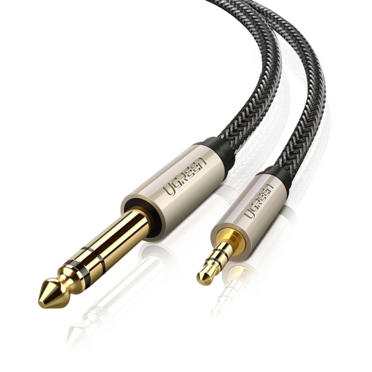 UGREEN - Cable De Audio Jack 3.5mm/Jack 6.3 Estereo M/M 2m Negro Ugreen Av127