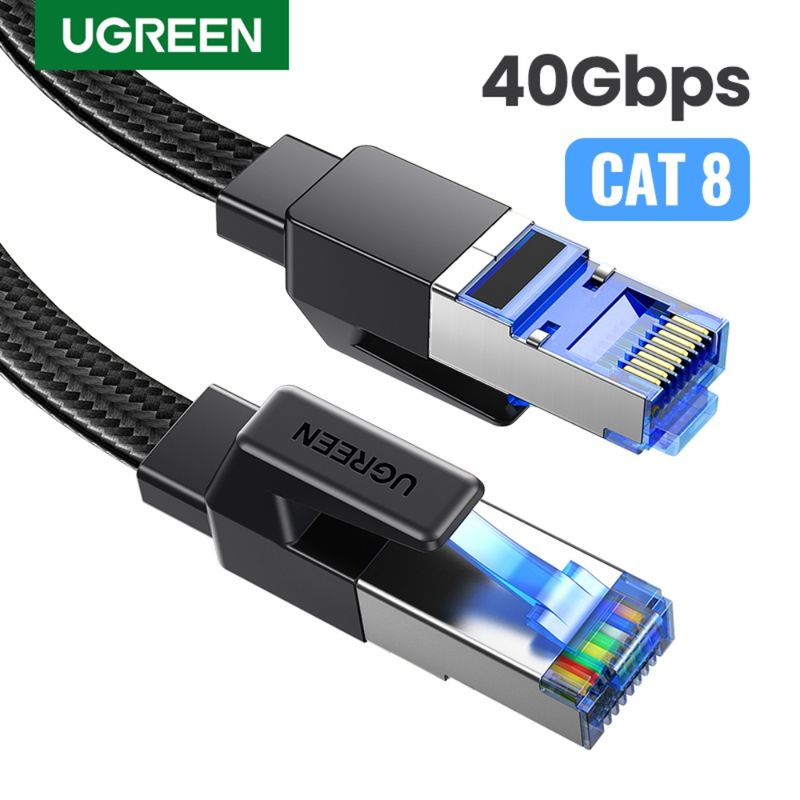 UGREEN - Cable De Red 10m Cat8 F/Ftp (40gbps) Trenzado Negro Ugreen Nw153