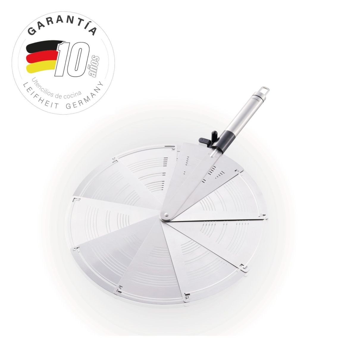 LEIFHEIT - Tapa anti-salpicaduras ajustable de acero inoxidable