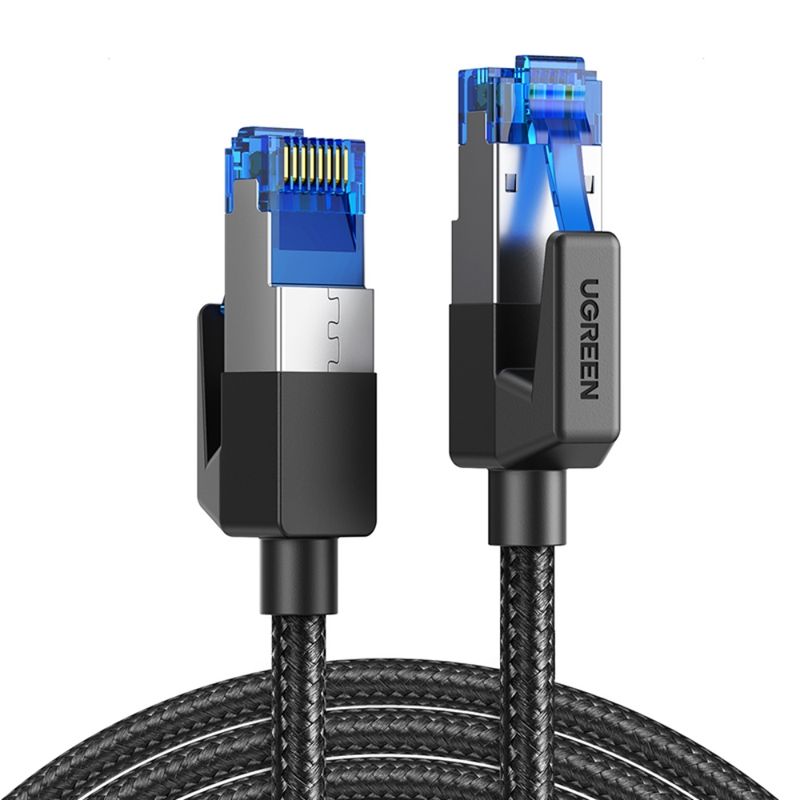 UGREEN - Cable De Red 2m Cat8 FFtp 40gbps Trenzado Negro Ugreen Nw153