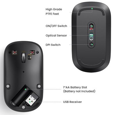 Imagen 2 del producto Mouse Inalambrico Ultra-Slim Verde Claro Mu001