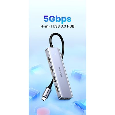 Imagen 2 del producto Hub Usb-C / 4 Usb-A 3.0 Aluminio Cm219