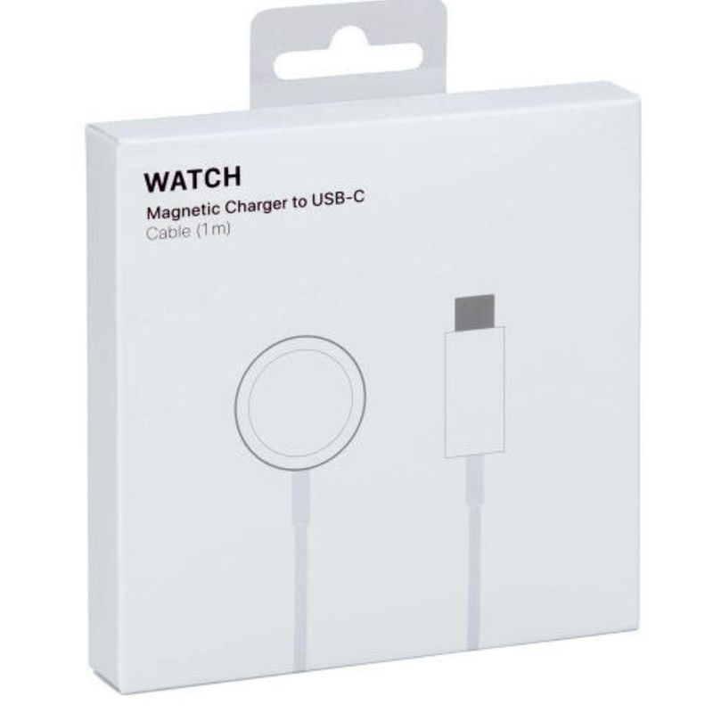 GENERICO - Cargador Magnético Compatible Reloj Apple Watch  Usb Tipo C 1M Blanco
