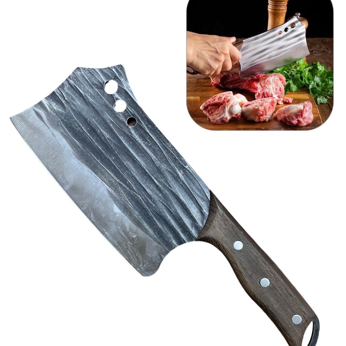 GENERICO - Hacha De Cocina Para Carnicero Forjada A Mano