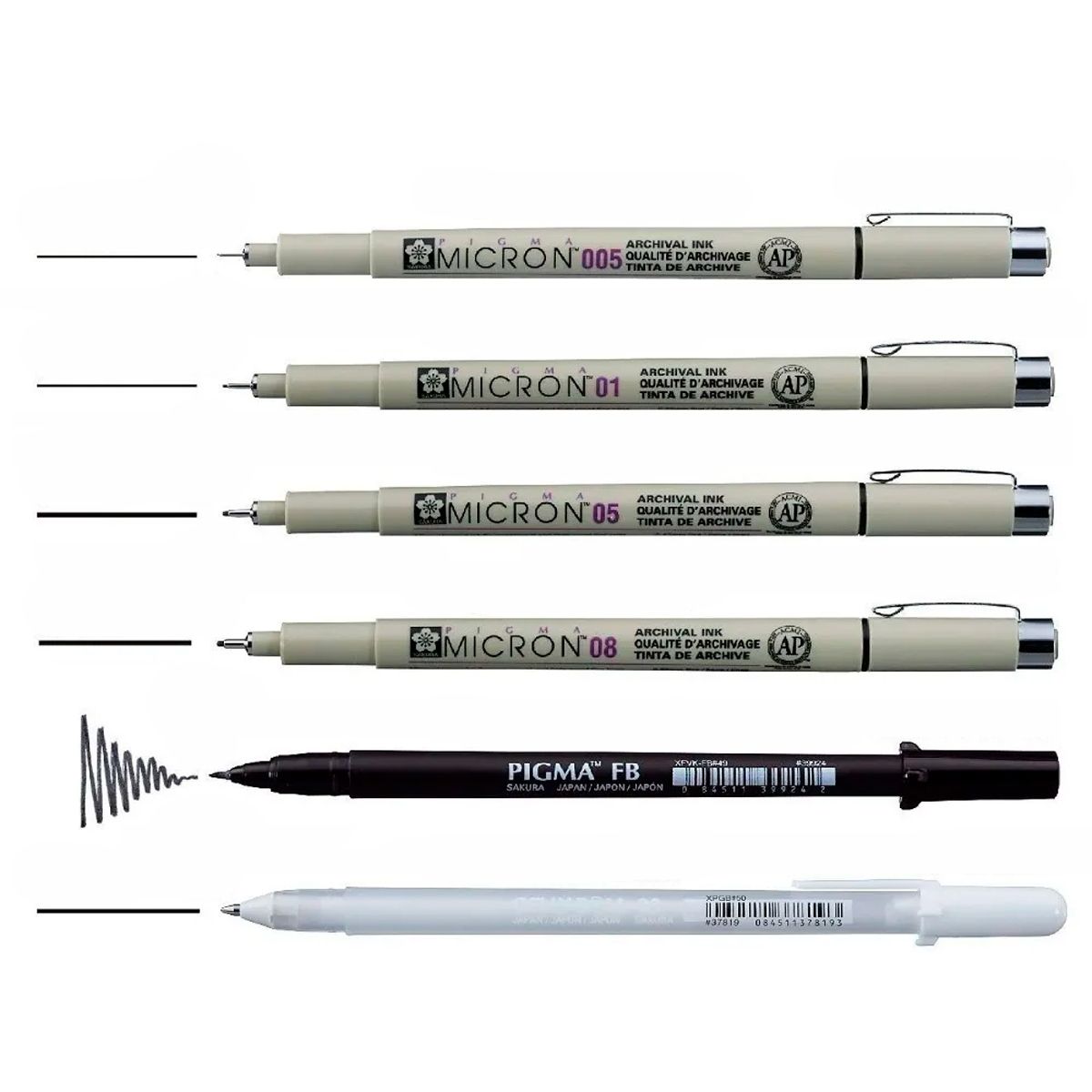 SAKURA - Set Tiralíneas Manga Basic Sakura