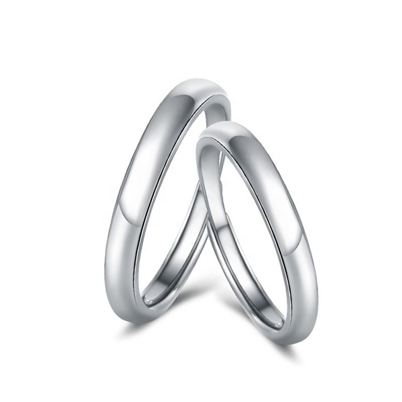 GENERICO - Anillos parejas ajustables amor ilusión plata 925