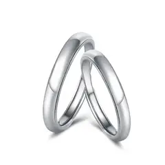 GENERICO - Anillos parejas ajustables amor ilusión plata 925