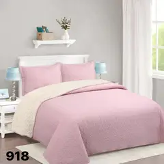 GENERICO - Cubrecama Sherpa 2 Plazas - Palo Rosa M918