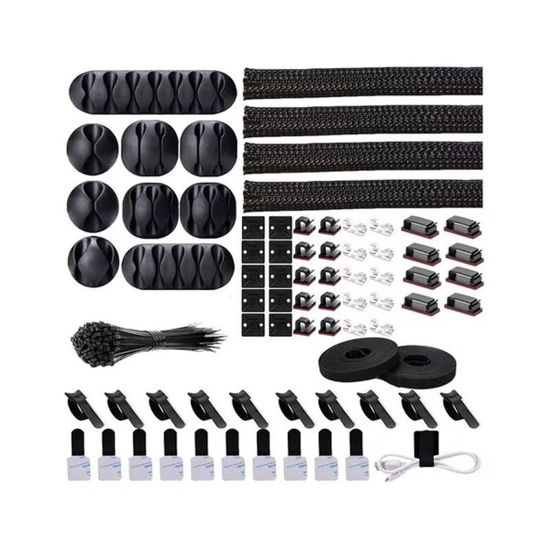 GENERICO - Kit Organizador De Gestión De Cables De 173 Piezas
