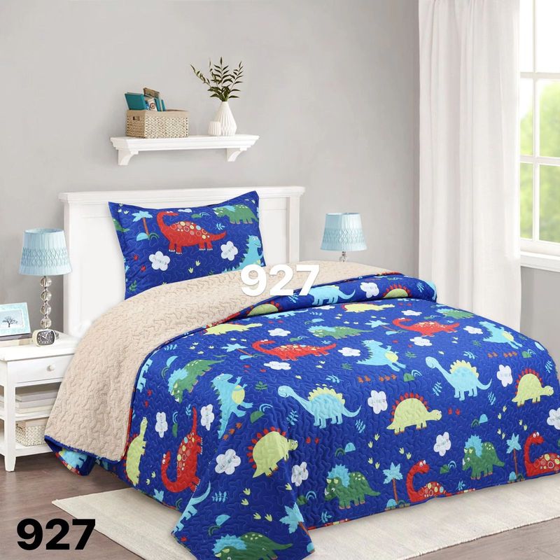GENERICO - Cubrecama Sherpa 1.5 Plazas - Mundo Dinosaurios M927