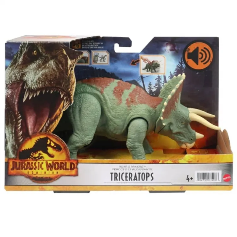 MATTEL - MATTEL HDX34 JURASSIC WORLD TRICERATOPS DINOSAURIO RUGE Y