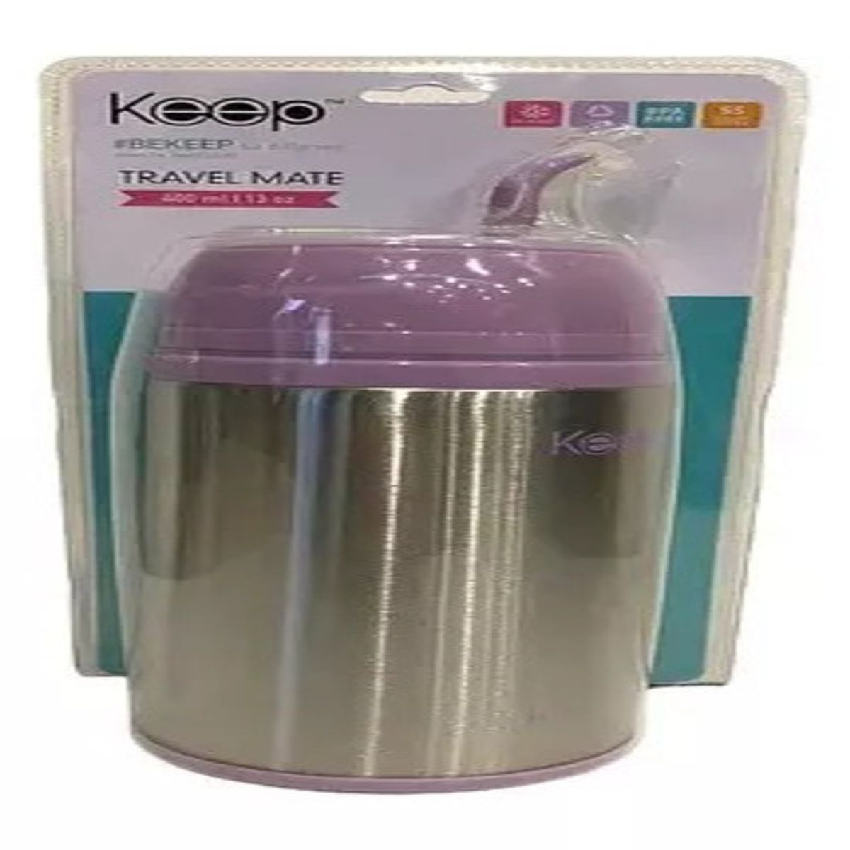 KEEP - MATERO TERMO KEEP (MATE) AUTOCEBABLE, PRACTIMATE 400CC COLOR LILA
