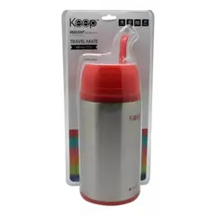 KEEP - MATERO TERMO (MATE) AUTOCEBABLE, PRACTIMATE 400CC COLOR ROSADO