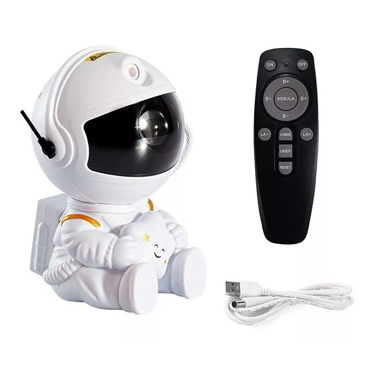 KUANGYE - Lampara Led Astronauta De Mesa Proyector Estrellas Galaxia