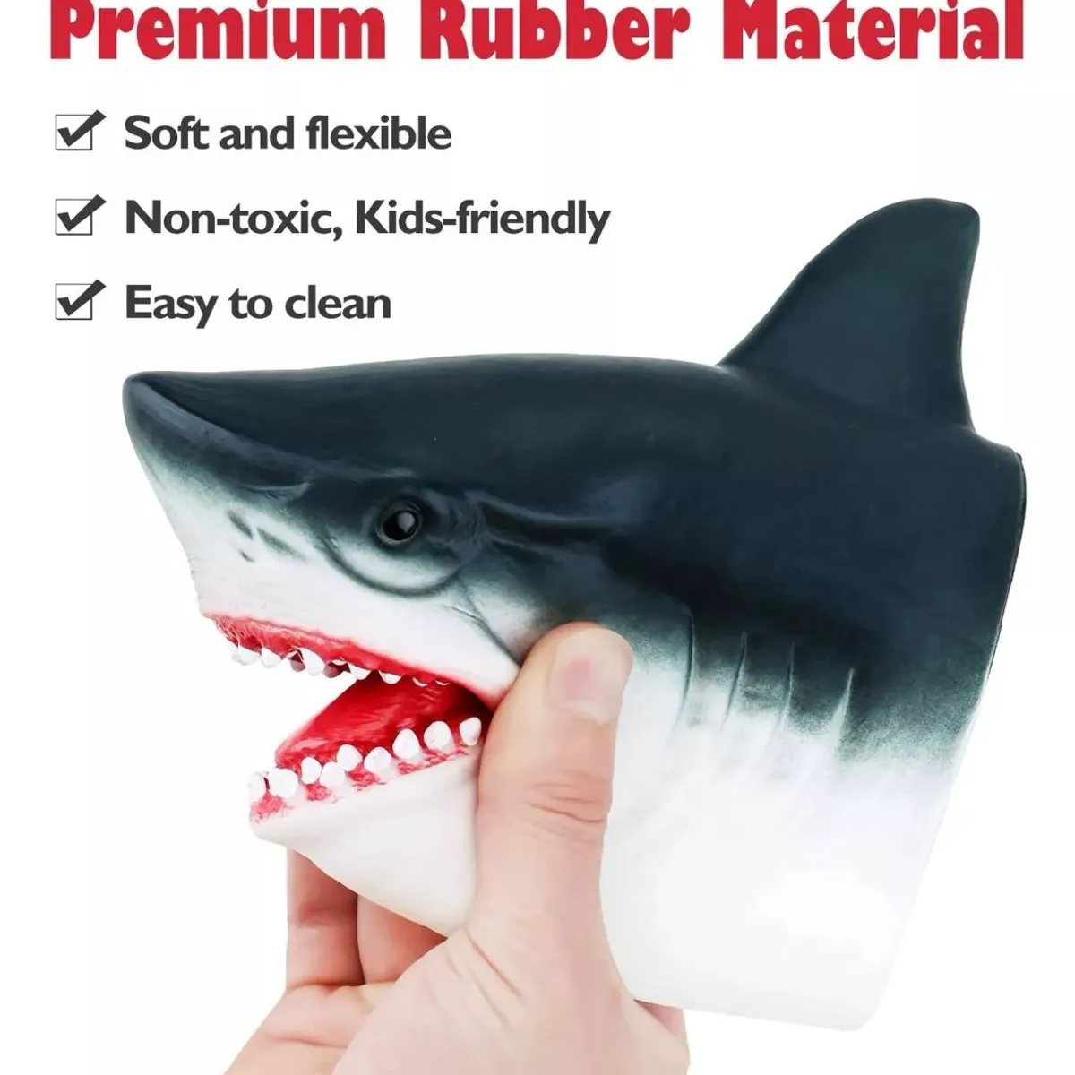 KUANGYE - Tiburón Títere De Mano Juguete Educativo Broma Realista