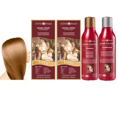 SURYA BRASIL - Henna crema rubio claro x 2 y tratamiento Fijación Color.