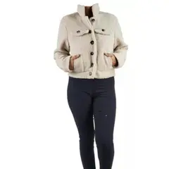 MPROPIA - Chaqueta Mujer Corderito Peludo Calidad Premium. Botones 25