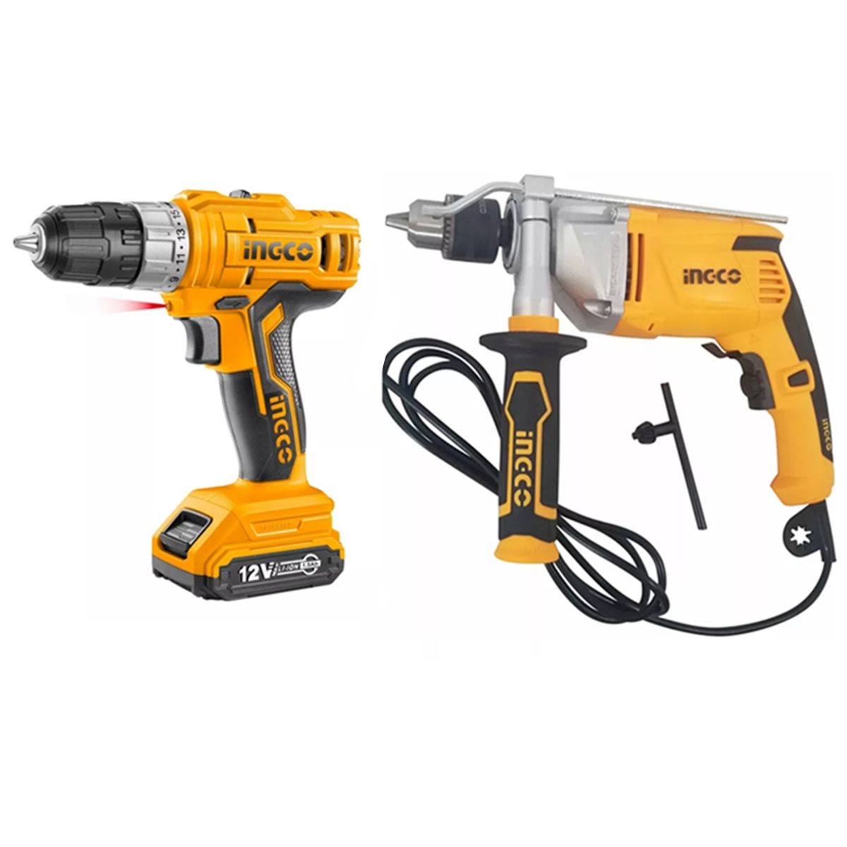 INGCO - Taladro Percutor 1100w  Taladro Atornillador 12v Ingco