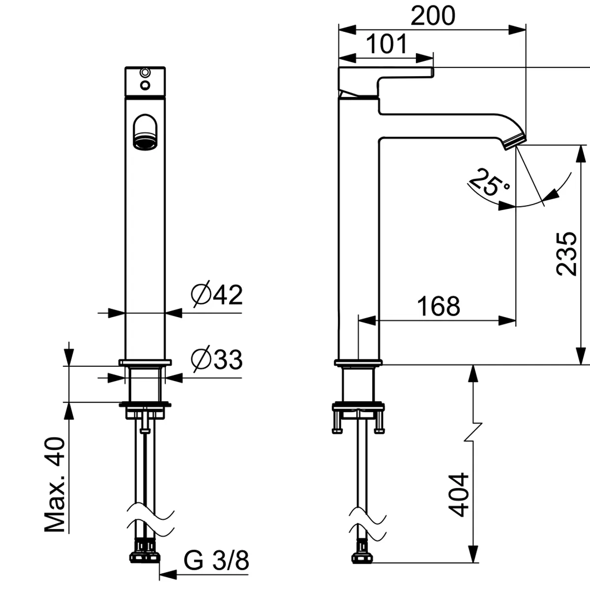 HANSA - Monomando Lavamanos Alto - HansaVantis style
