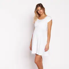 NALA - Camisa de Dormir Maternal BB Blanca Maternity