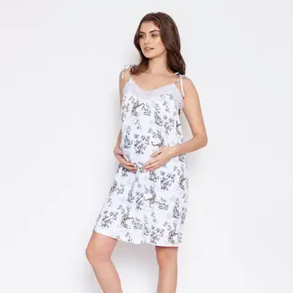 NALA - Camisa de Dormir Maternal Cinta Blanca Maternity