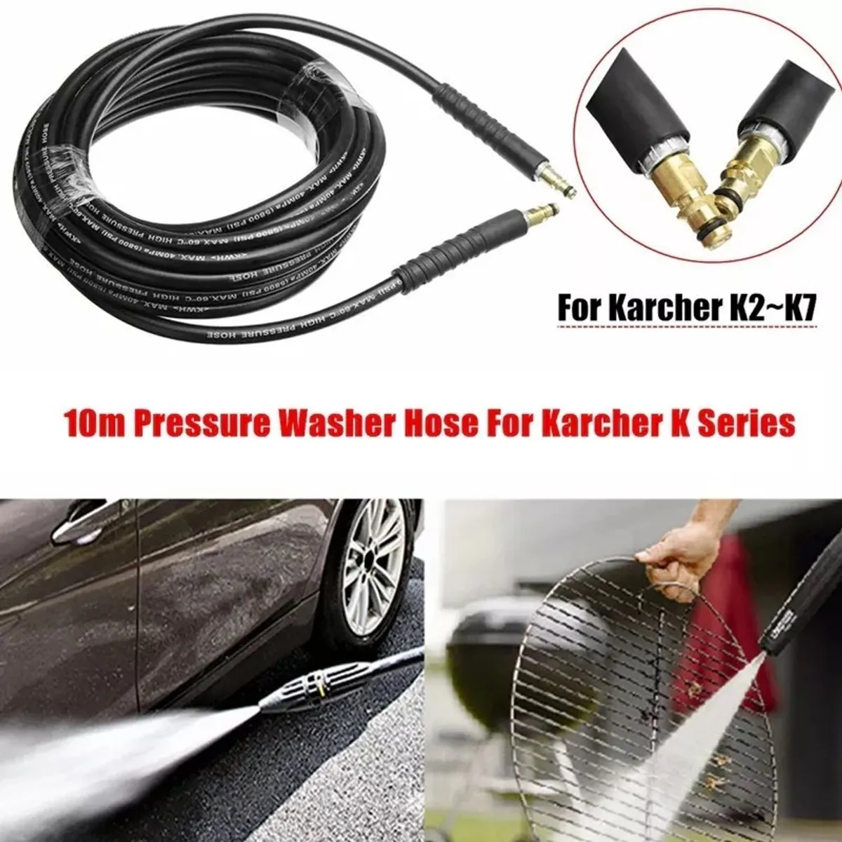 GENERICO - Manguera Para Hidrolavadora Karcher K2 A K7 15mts