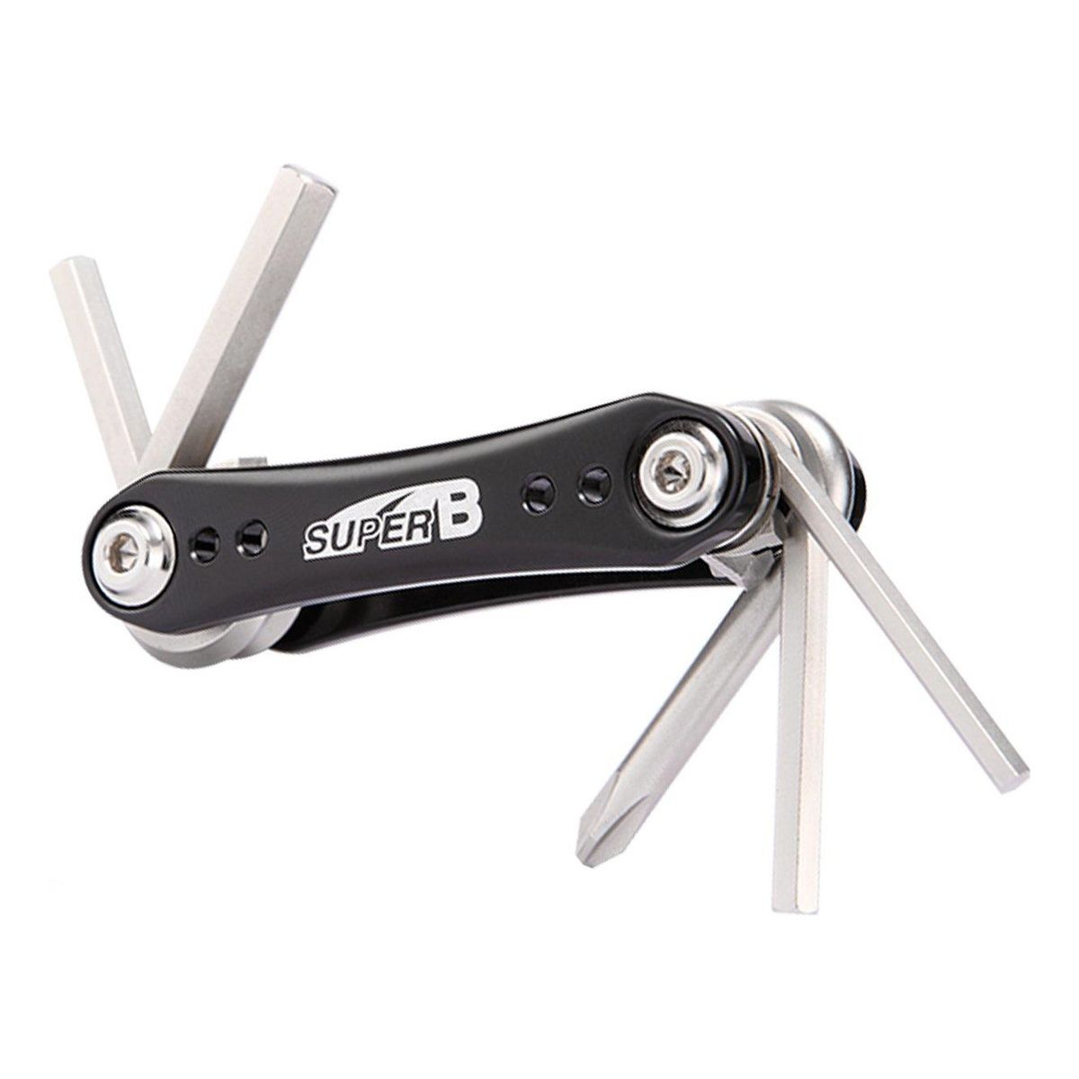 SUPER B - Herramienta Bicicleta Plegable Super B 7 En 1 Gris Portatil