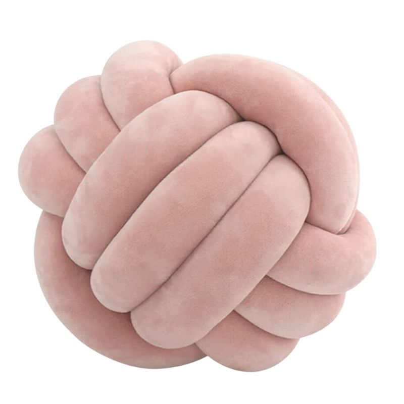 SANTU HOME & DECO - Cojín Cojines Decoración Hogar Dormitorio Anudado Rosa