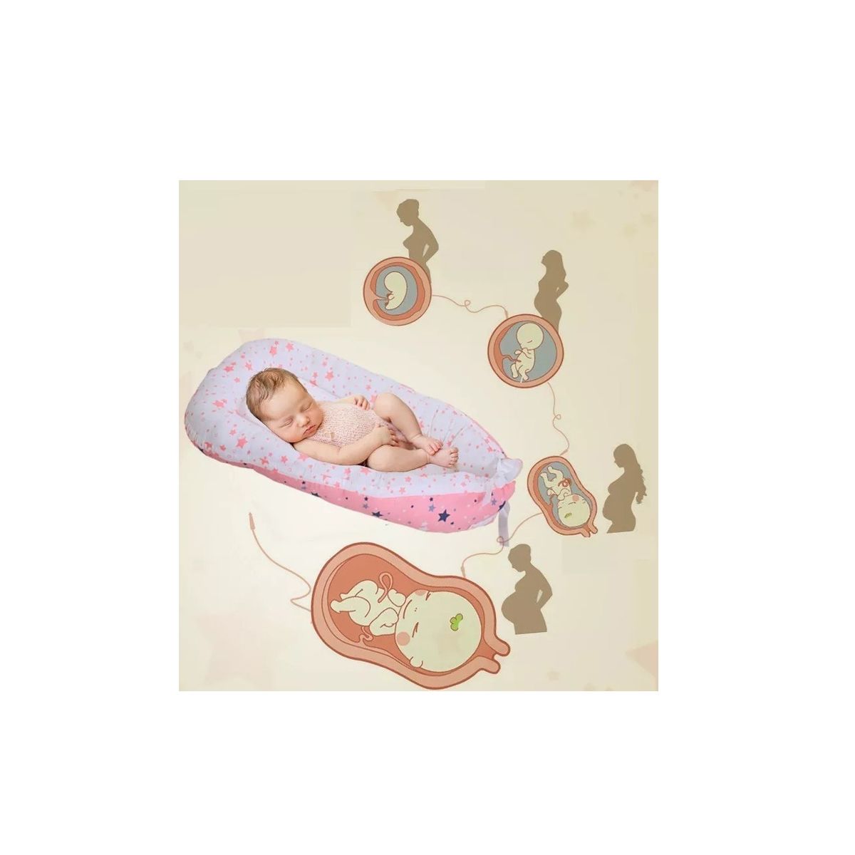 GENERICO - Cama Cojín Nido Colecho De Algodón  Almohada Reforzado AB-47