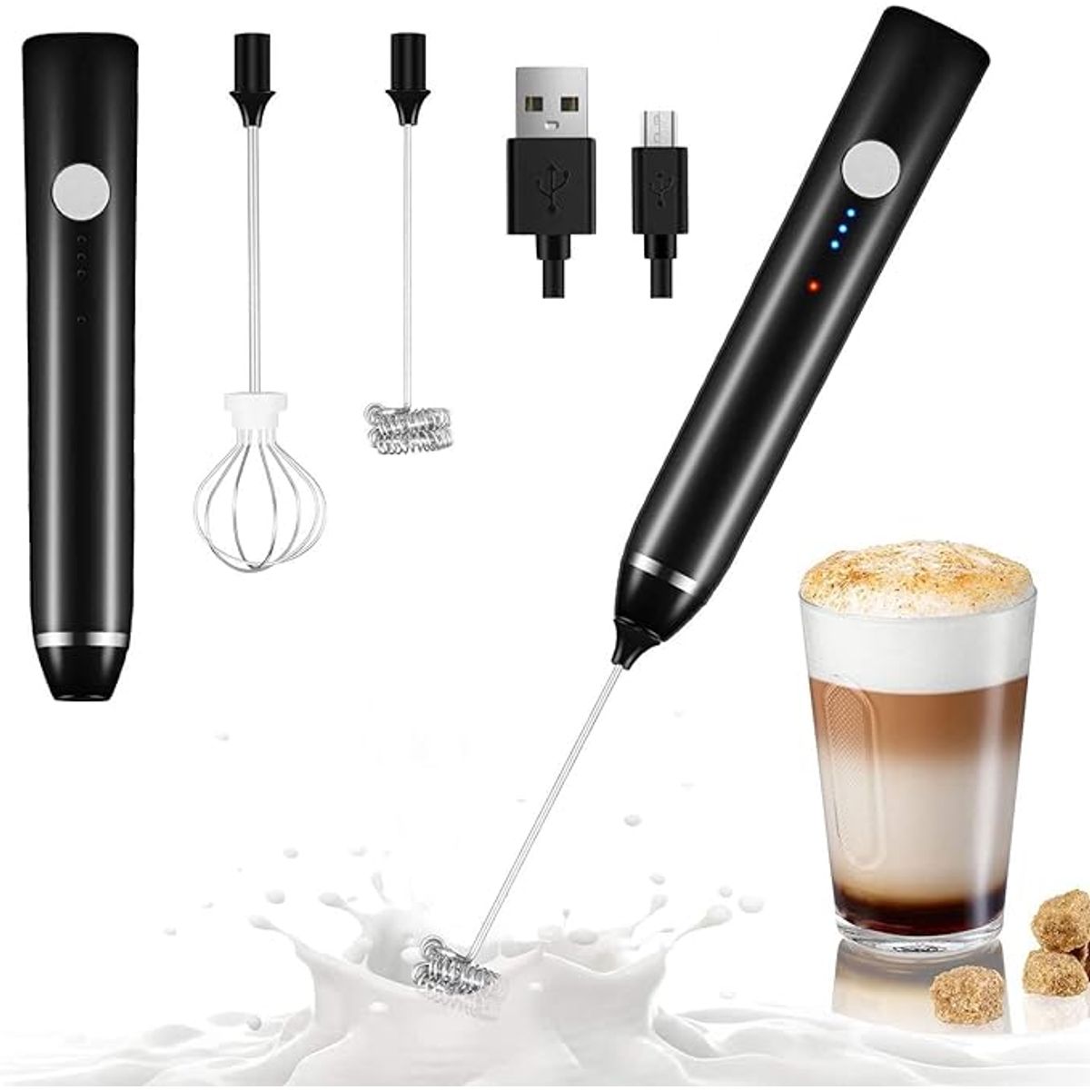 SHOP EHOME BAG - Mini Batidor Manual De Leche Recargable Usb