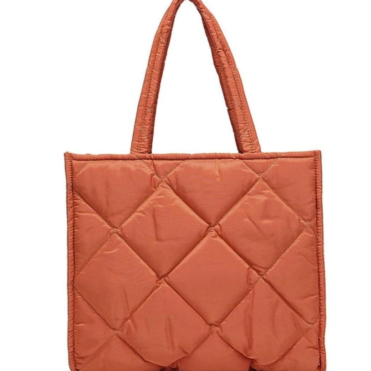 GENERICO - Cartera Tote Cuadrado Camel Doble Asa