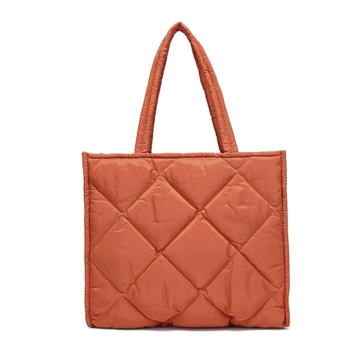 GENERICO - Cartera Tote Cuadrado Camel Doble Asa