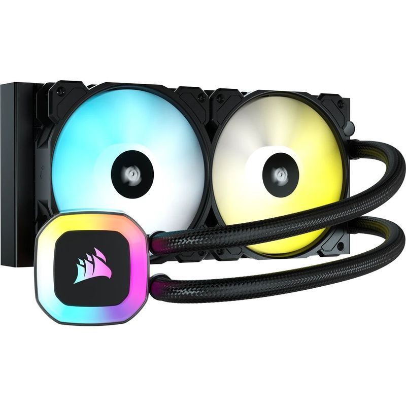 CORSAIR - Refrigeración Líquida Corsair H100 240mm RGB IntelAMD iCUE