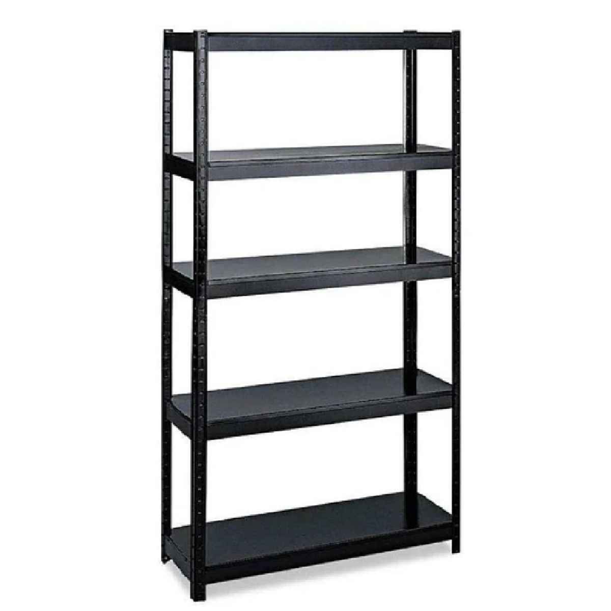 METALBREIN - Estante Metálico 180x90x40 Negro bandeja metálica - 5 niveles.