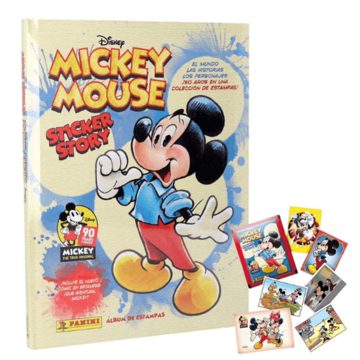 PANINI EDICIONES - MICKEY MOUSE 90 AÑOS (ÁLBUM TAPA DURA + 25 SOBRES)