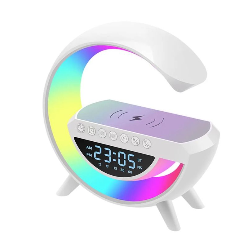 GENERICO - Lampara Mesa Inteligente Luces Bluetooh Cargador Inalambrica