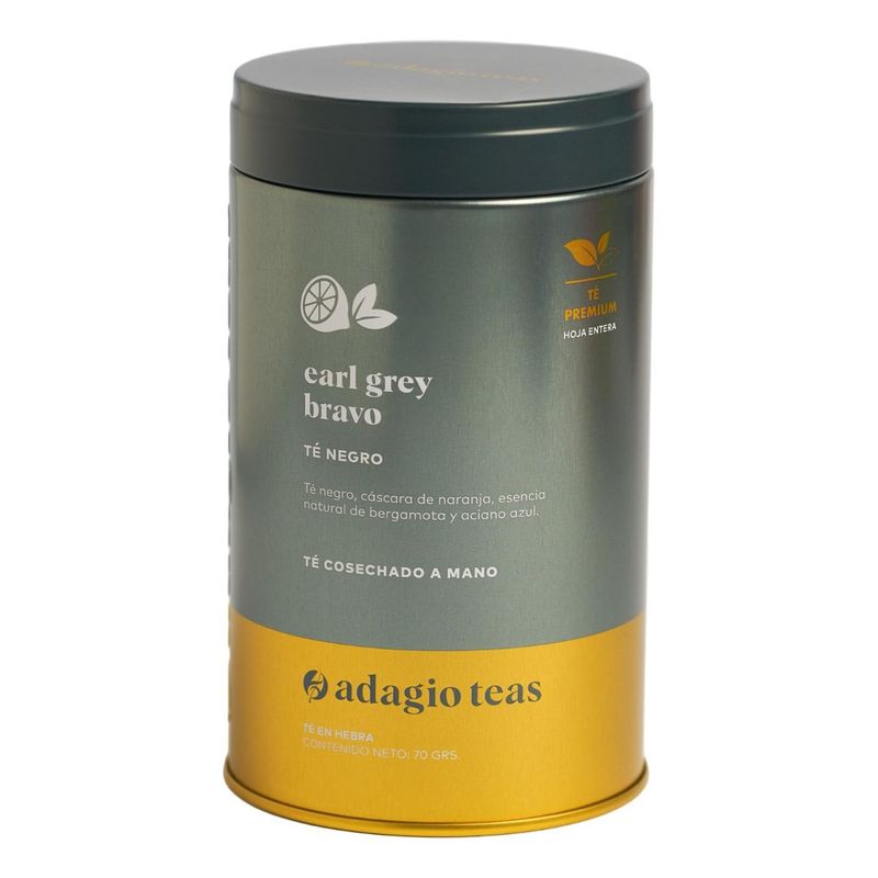 ADAGIO TEAS - Adagio Teas Earl Grey Bravo Tin 70 Grs
