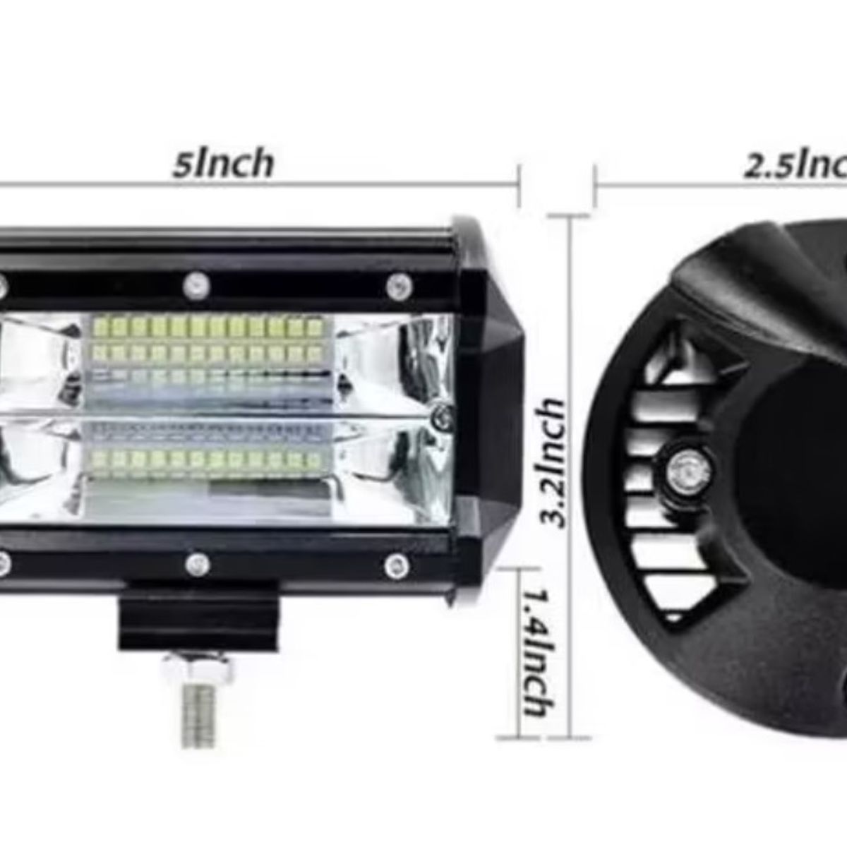 GENERICO - PACK 2 LED FOCO NEBLINEROS 72W BLANCO EXPANSION OFFROAD